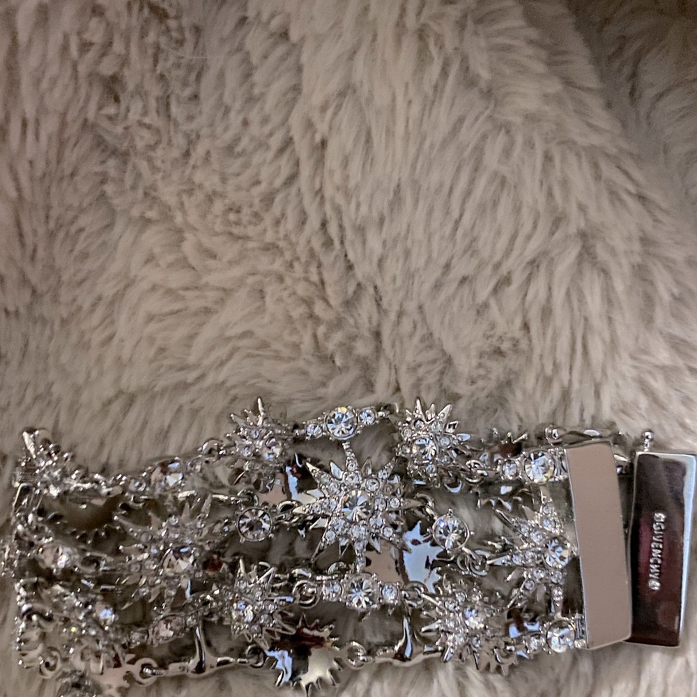 Givenchy triple strand crystal bracelet